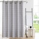 preview thumbnail 5 of 39, No Hooks Linen Textured Geometric Tassels Shower Curtain with Snap-in Liner