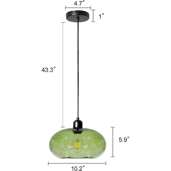 Industrial Green Glass Pendant Light Kitchen Island Hanging Lighting Green PL 1712