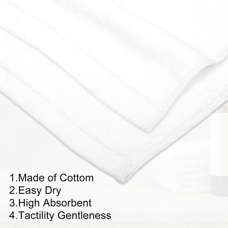 1 Pcs Cotton Bath Towel, Plain Soft Absorbent Cotton Bath Towel, 27.56" x 55.12"