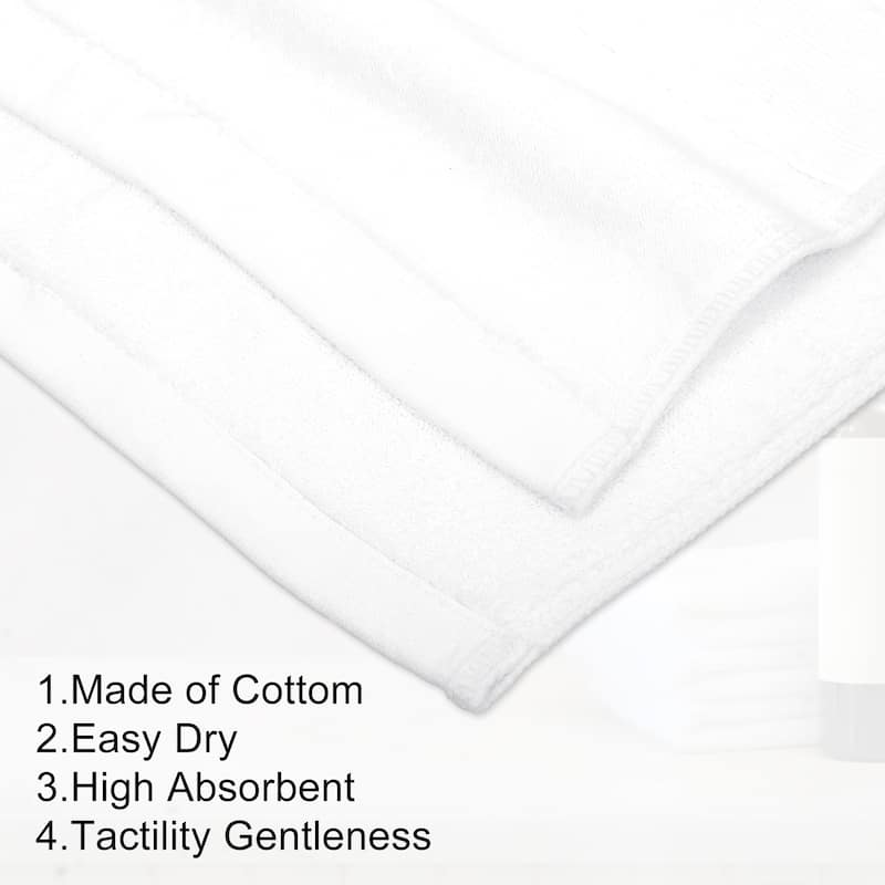3 Pcs Cotton Bath Towel, Plain Soft Absorbent Cotton Bath Towel, 27.56"x55.12"