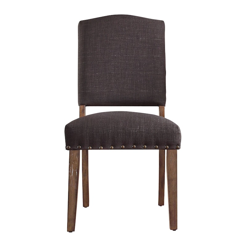 Benchwright Upholstered Dining Chairs (Set of 2) by iNSPIRE Q Artisan - Dark Grey Linen