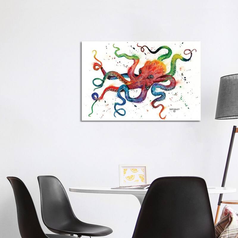 iCanvas "Rainbow Octopus" by Dave Bartholet Canvas Print - 26x40x1.5