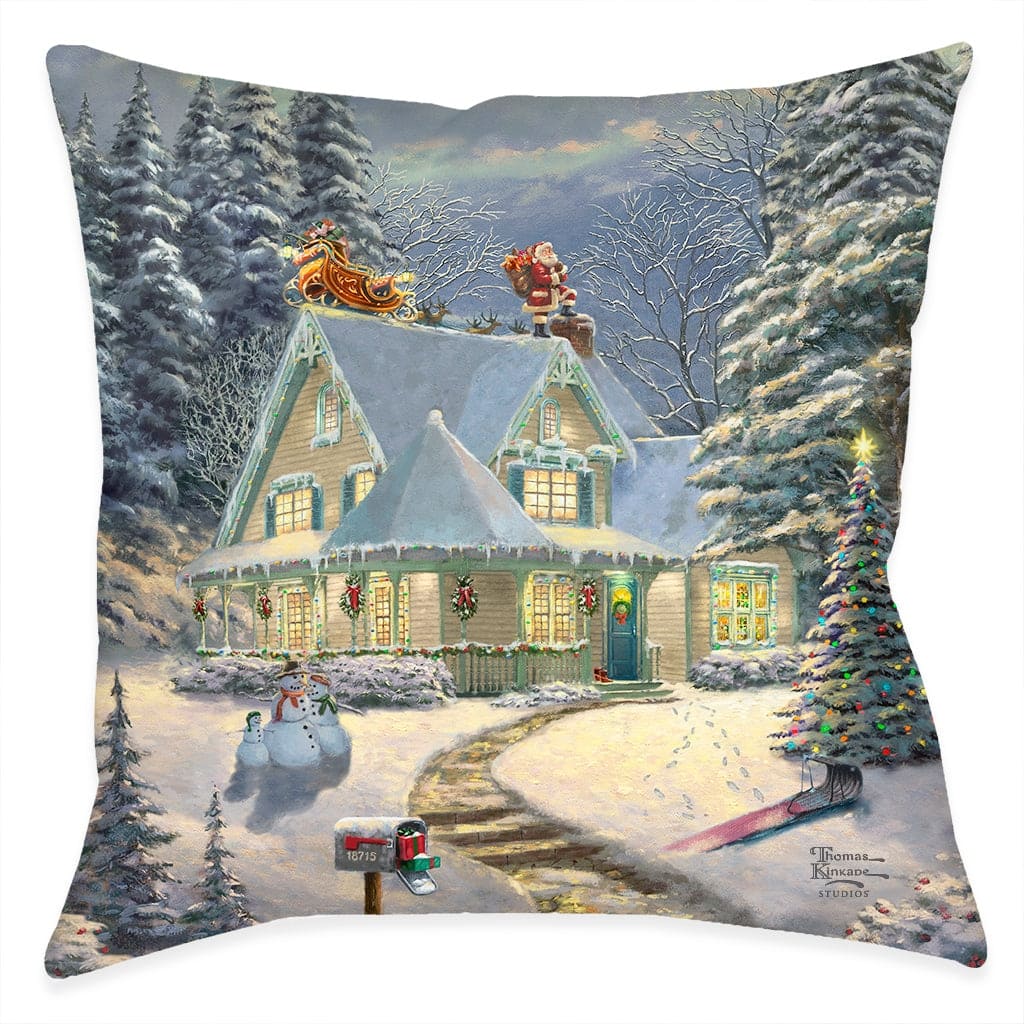 Thomas Kinkade Midnight Delivery Indoor Decorative Pillow by Laural Home
