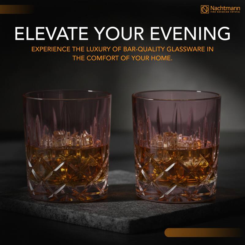 Nachtmann Set of 2 Noblesse Fine Glass Whiskey Tumblers