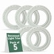 preview thumbnail 3 of 13, White Recessed Lighting Trim 10 in. Round Polyurethane Ornate Recessed Ceiling Light Trims (Set of 5)