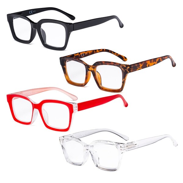 Eyekepper 4 Pack Ladies Reading Glasses Oversized Square Reader. Opens flyout.