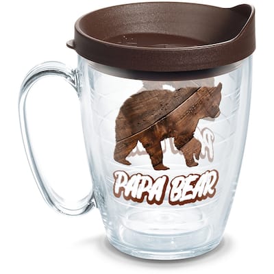 Tervis Papa Bear Made in USA Double Walled Insulated Travel Tumbler, Clear - 16oz Mug