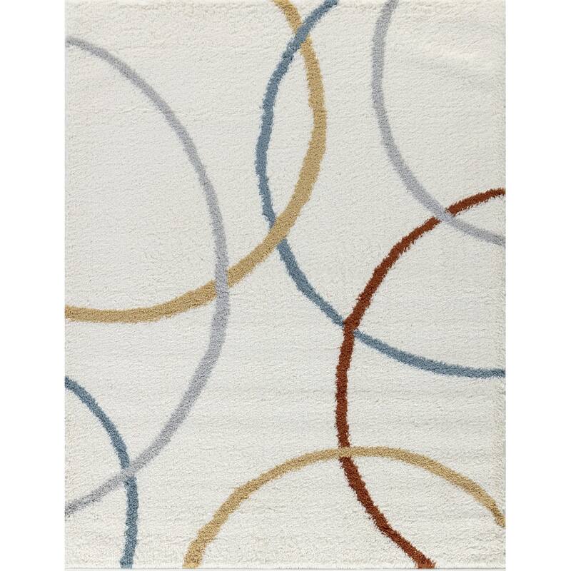 Loft Shag GC_CZY1001 Ivory Shaggy Area Rug - 7'10 x 9'10