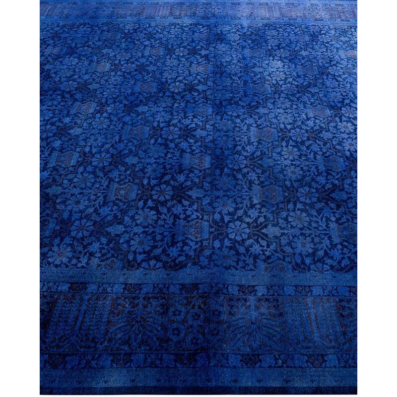 Fine Vibrance One-of-a-Kind Hand-Knotted Area Rug - Purple, 8' 2" x 10' 1" - 8' 2" x 10' 1"