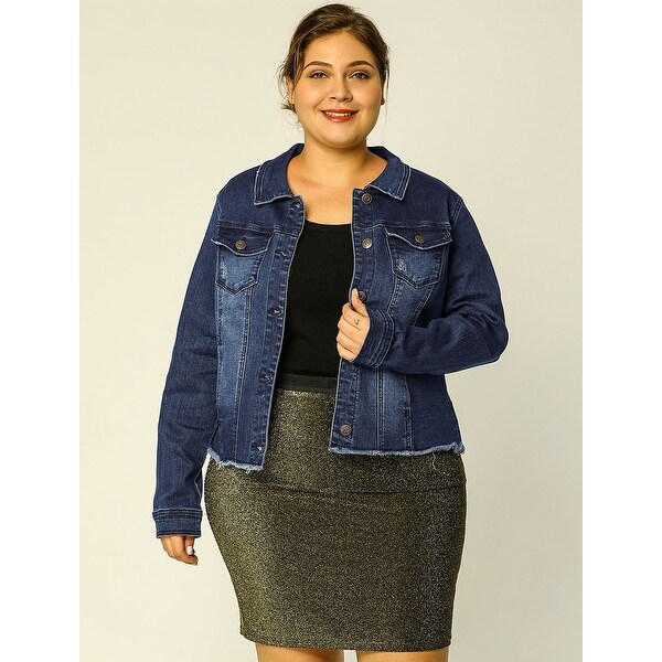 plus size denim jacket