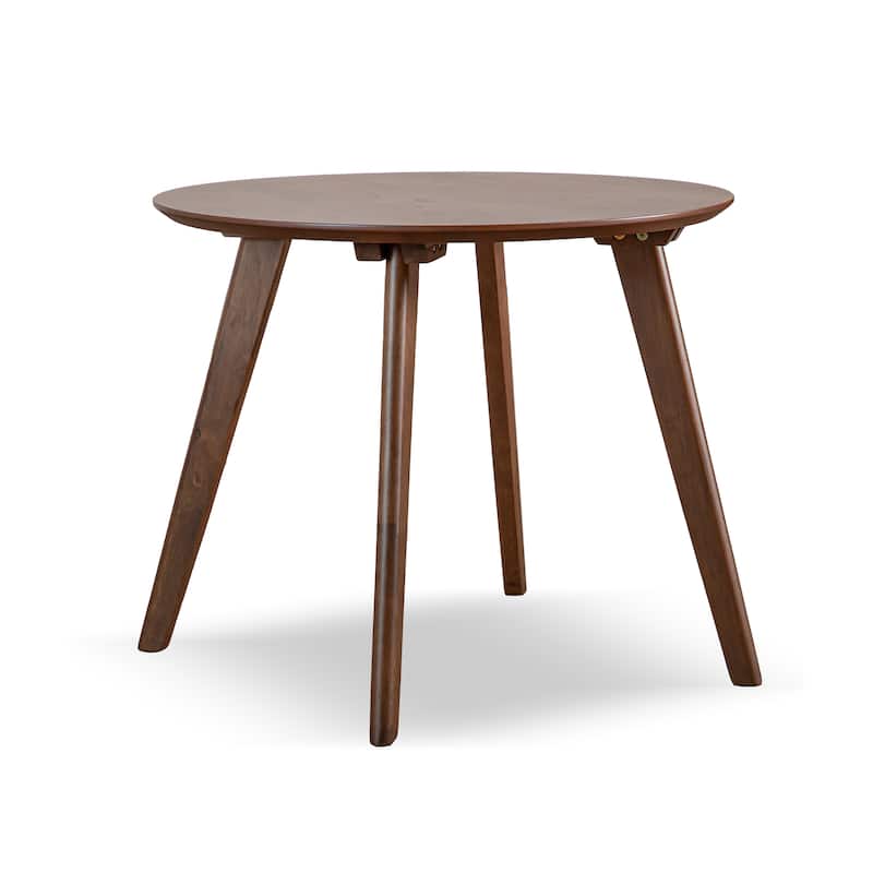 Furniture of America Beck Mid-century Modern Walnut 23-inch Accent Round Side Table