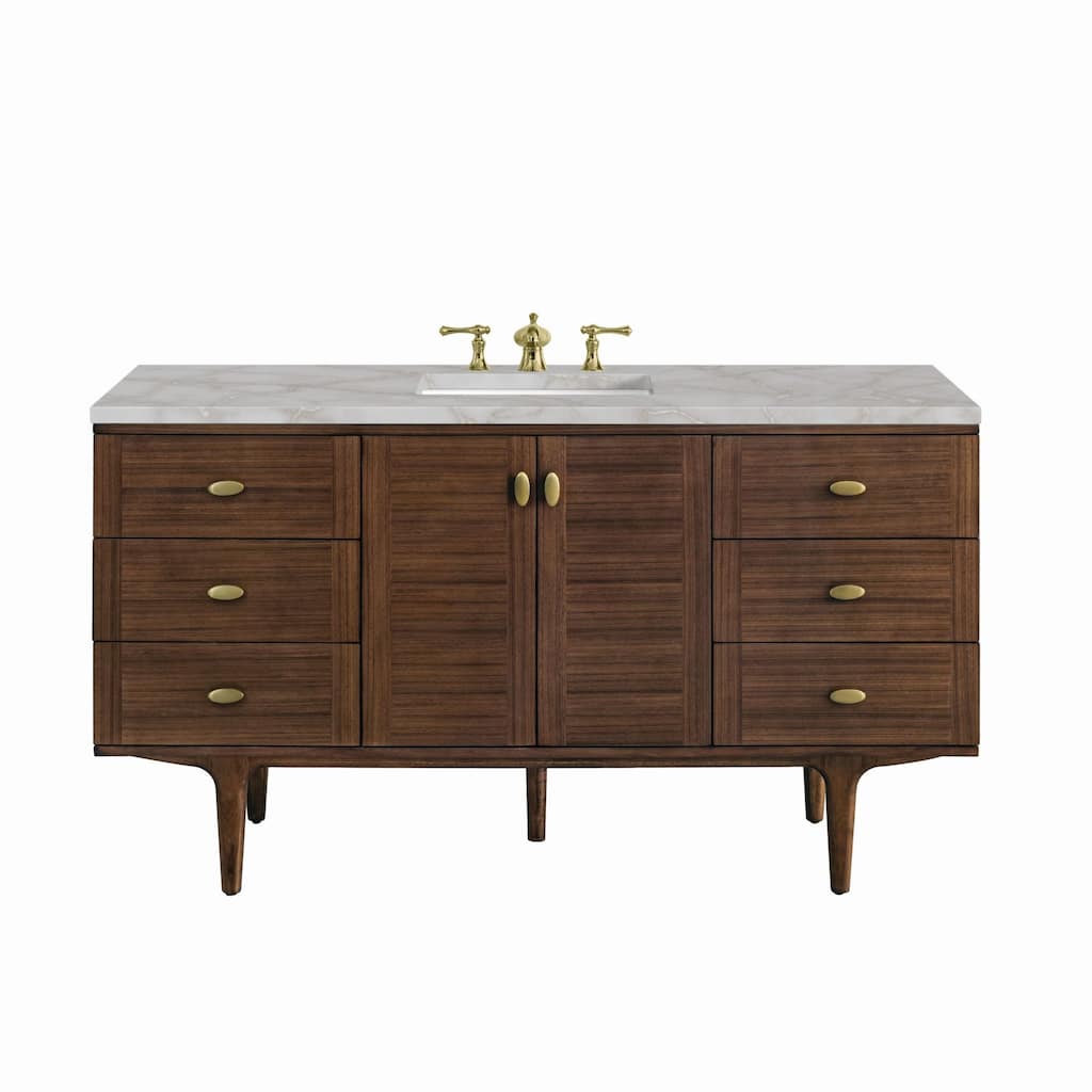 James Martin Vanities 670-V60S-3VSL Amberly 60" Single Basin Wood