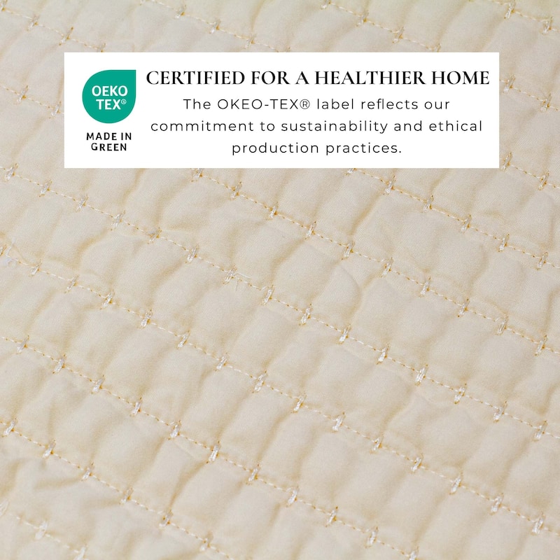 Linery & Co. Detailed Channel Stitch Microfiber Quilt Set With Shams.