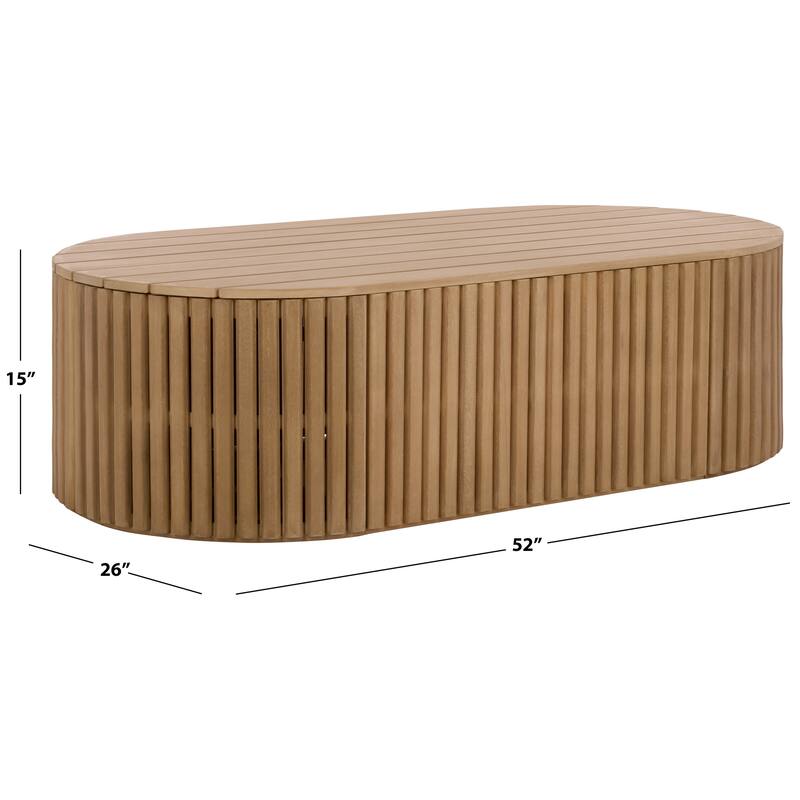 SAFAVIEH Couture Arielle Eucalyptus Wood Coffee Table - 52"W x 26"D x 15"H