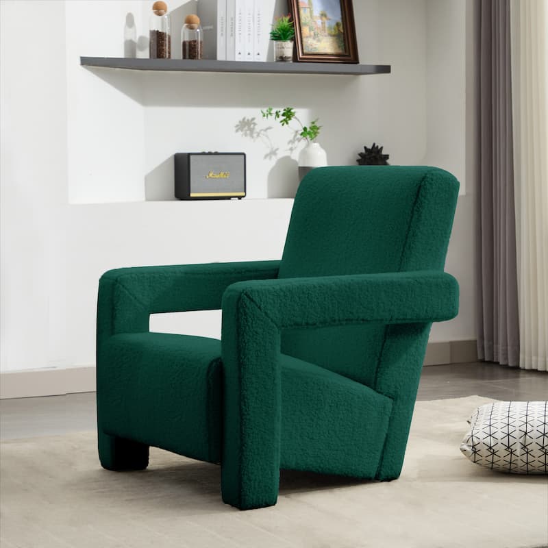Sherpa Adirondack Chair for Living Room, Upholstered Accent Chair
