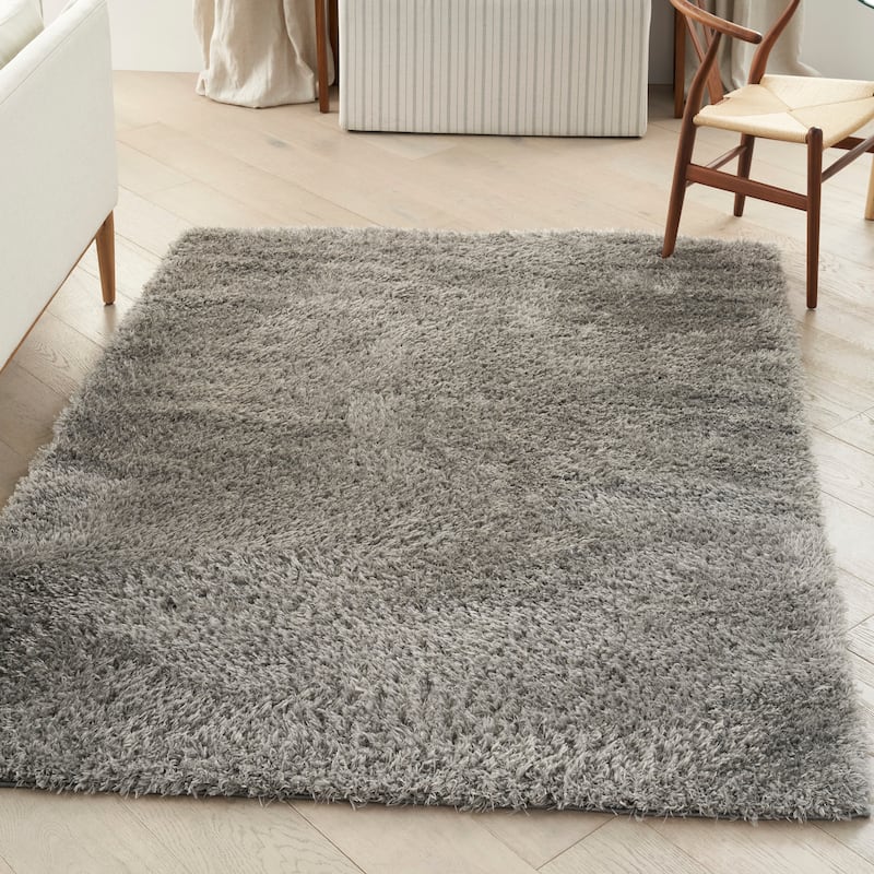 Nourison Lush Shag Contemporary Solid Shag Area Rug
