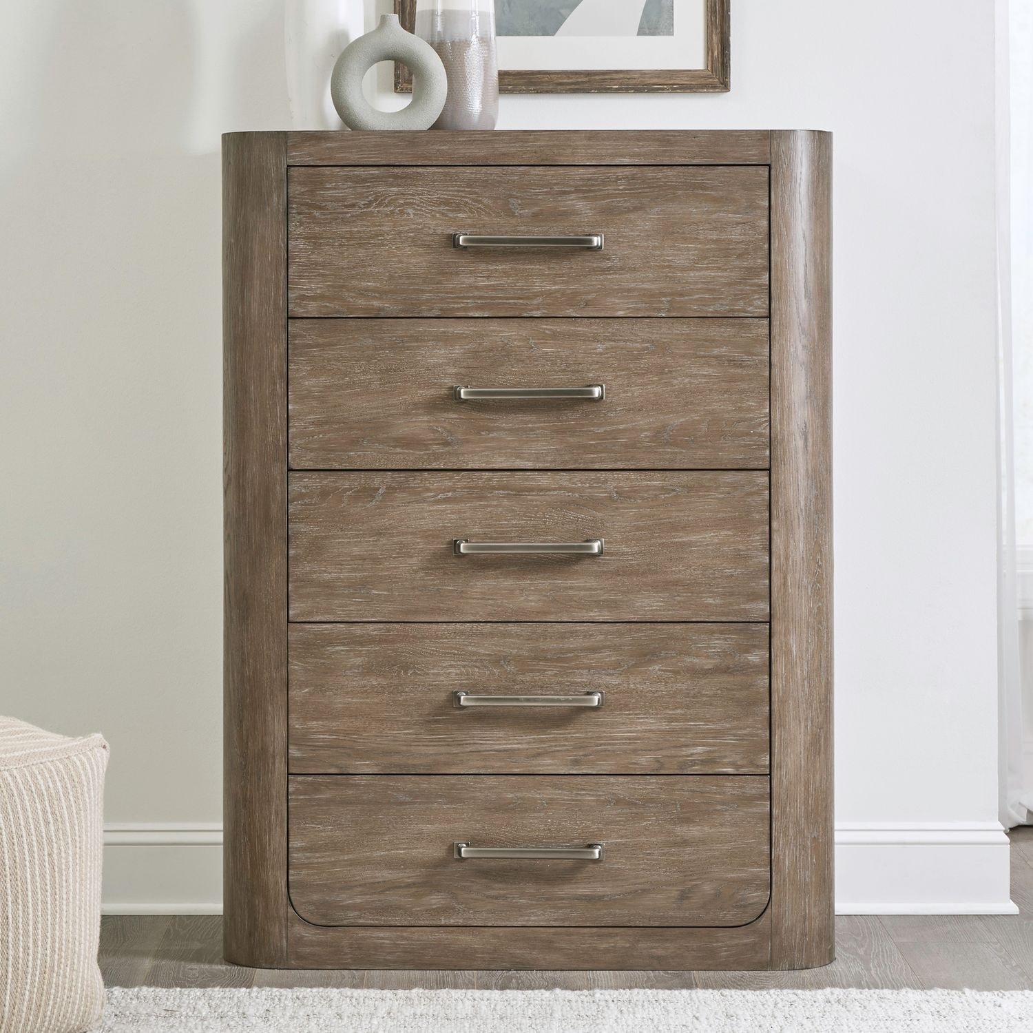 Liberty Furniture South Bend Bedroom 5 Drawer Chest Burnished Clay