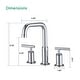 preview thumbnail 36 of 34, Vanityfair 8" Widespread Double Handles Bathroom Sink Faucet with Drain Assembly