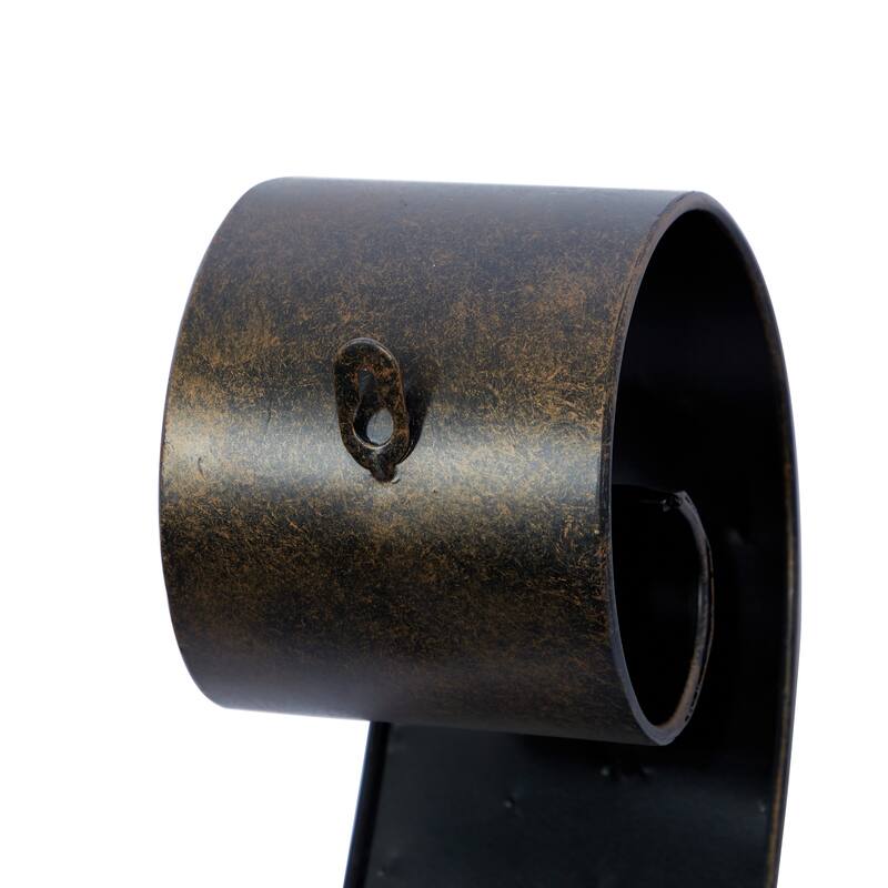 Metal 2 Candle Wall Sconce - Set of 2 Black - Roche River Decor - 7"W x 5"L x 19"H