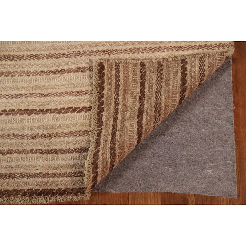 Striped Gabbeh Kashkoli Modern Wool Area Rug Hand-knotted Carpet - 6'7" x 10'0"