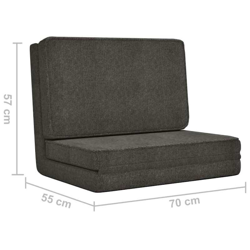 vidaXL Floor Chair Lounge Chaise Lounge Folding Floor Lounger Faux Leather