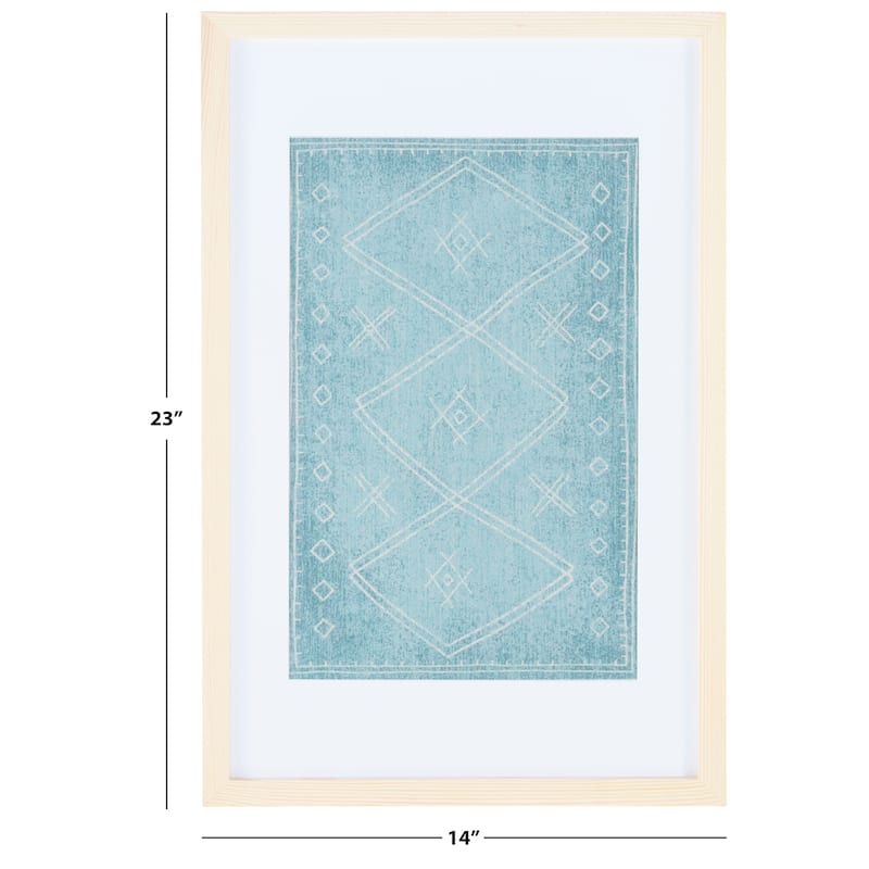 SAFAVIEH Annagret 23-inch Sage/Ivory Framed Textile Wall Art