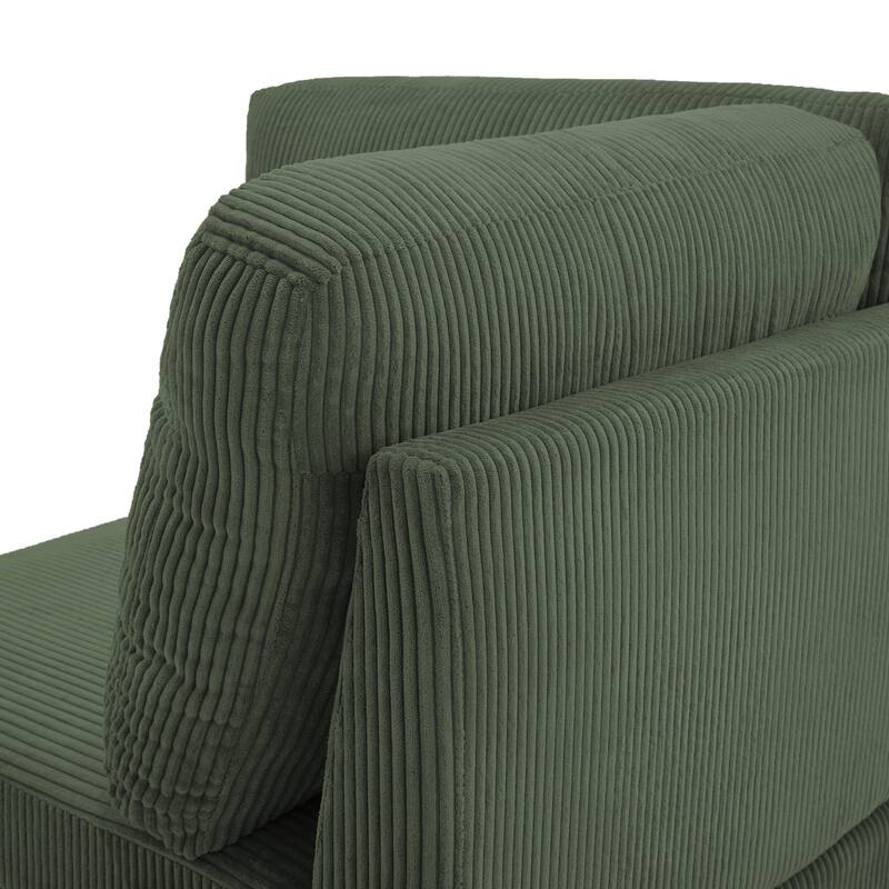 4-Piece Oversized Reversible Upholstered Sectional Modular Sofa