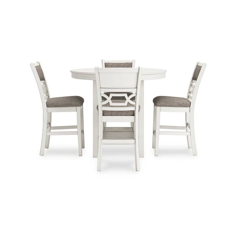 Signature Design by Ashley Erinberg White/Gray Dining Counter Table Set (Set of 5)