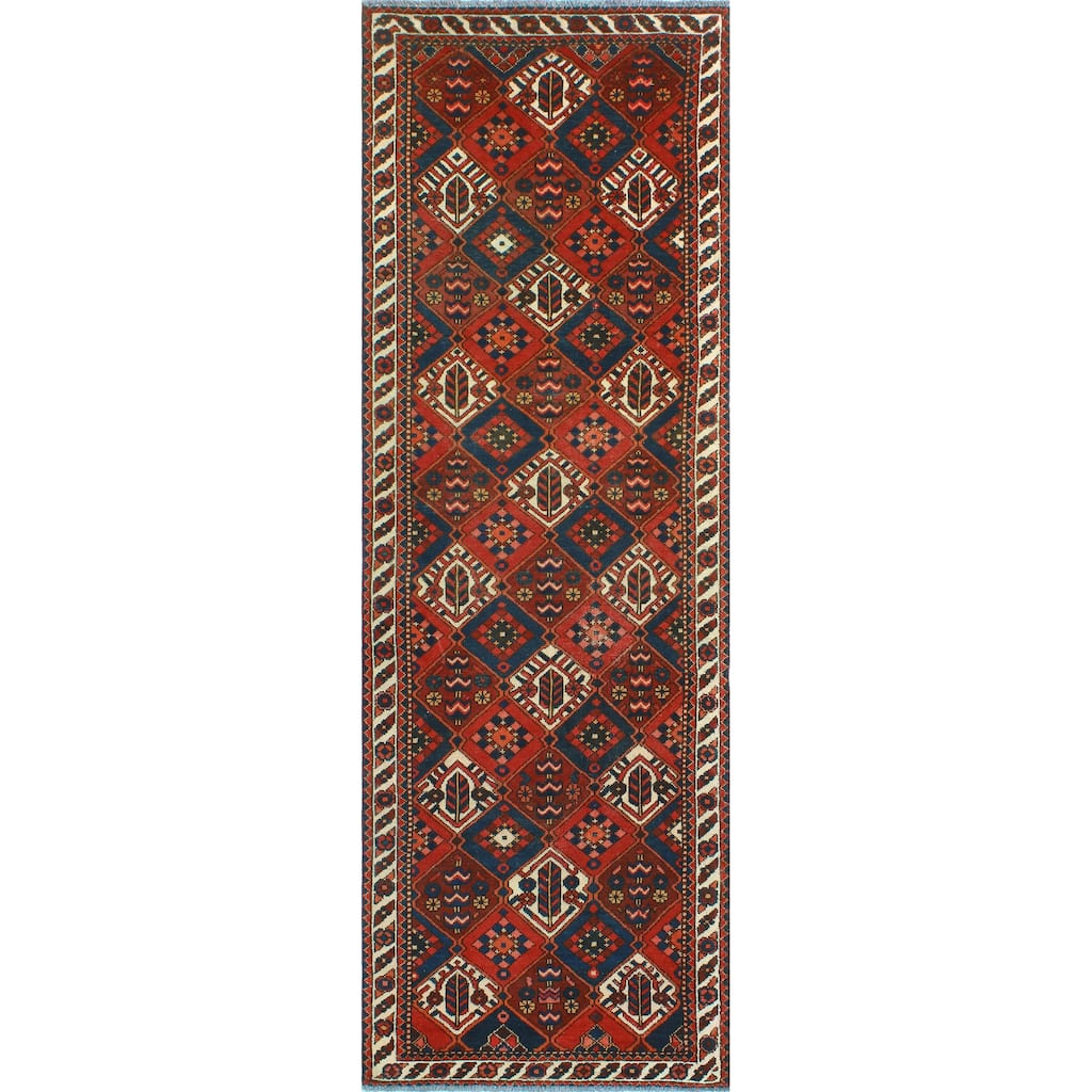 Fine Vintage Bakhtiari Kyndall Rust/Navy Runner - 3'3" x 9'8"