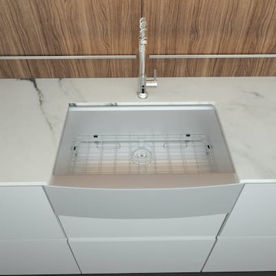 Farmhouse Sink Apron Front Ledge Workstation 16 Gauge Stainless Steel Single Bowl Luxury Kitchen Farm Sink