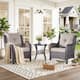 Option Brown Wicker with Beige Cushion