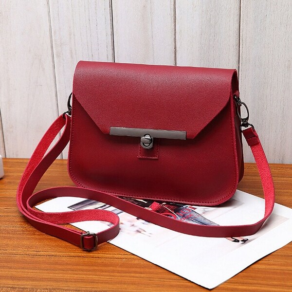 Shop Womens Retro PU Leather Crossover Bag Small Crossbody ...