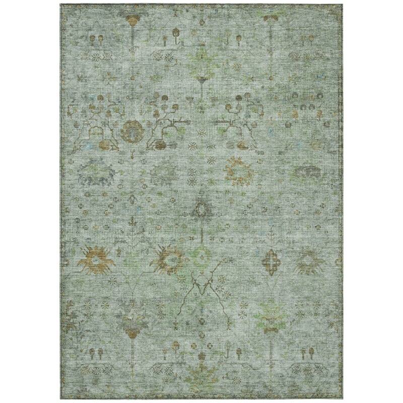 HomeRoots Floral Traditional Rectangle Outdoor Rug