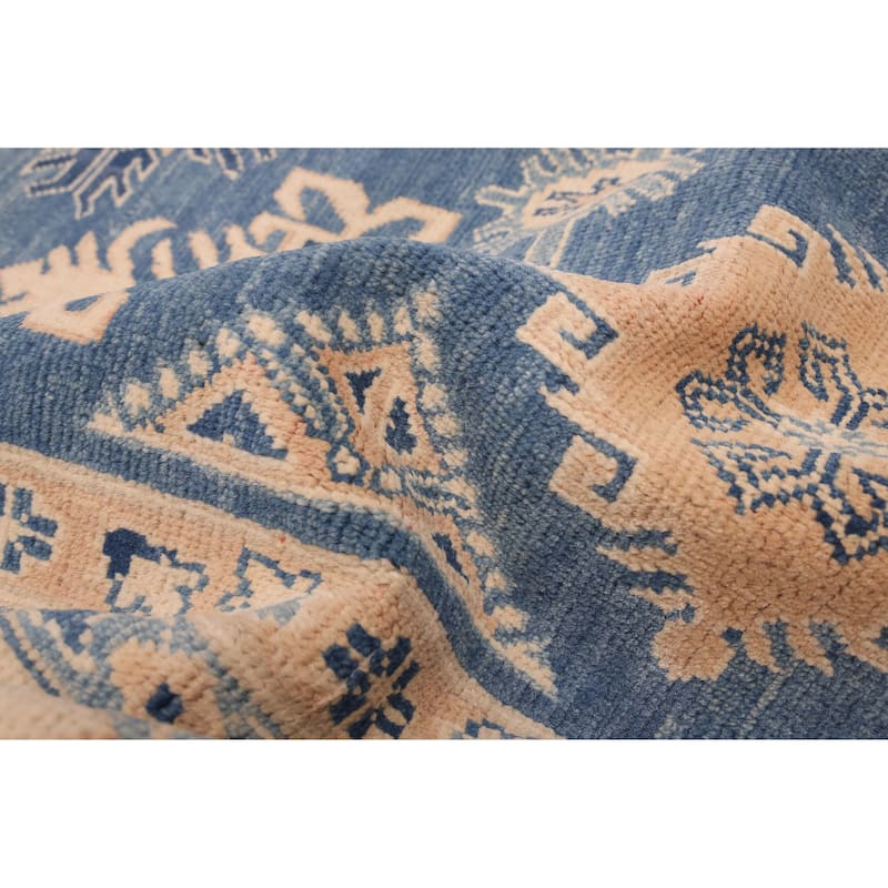 ECARPETGALLERY Hand-knotted Finest Ghazni Blue Wool Rug - 8'5 x 11'7