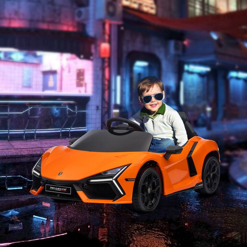 Lamborghini Revuelto Kids Electric Ride-On Car with Remote, Butterfly Doors, and Advanced Suspension