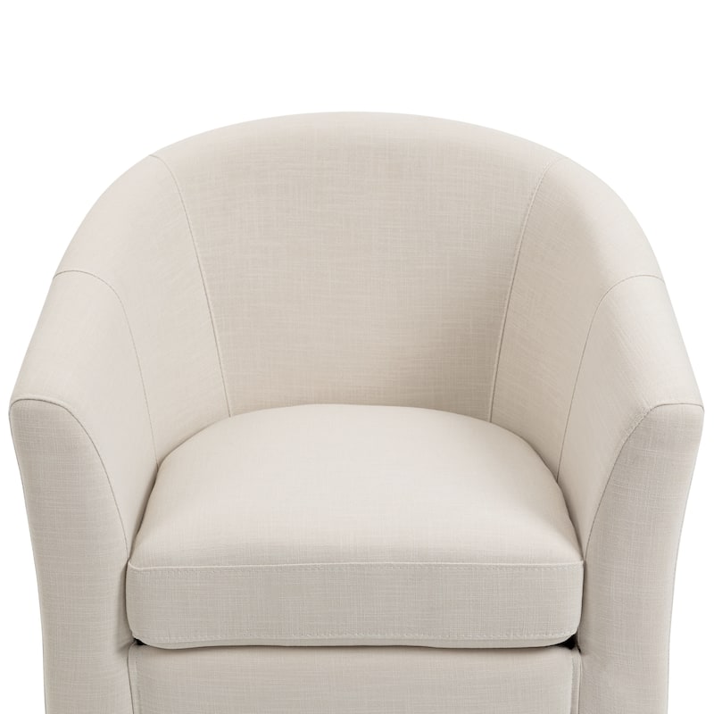 Modern Upholstered Swivel Barrel Chair Living Room Accent Chair
