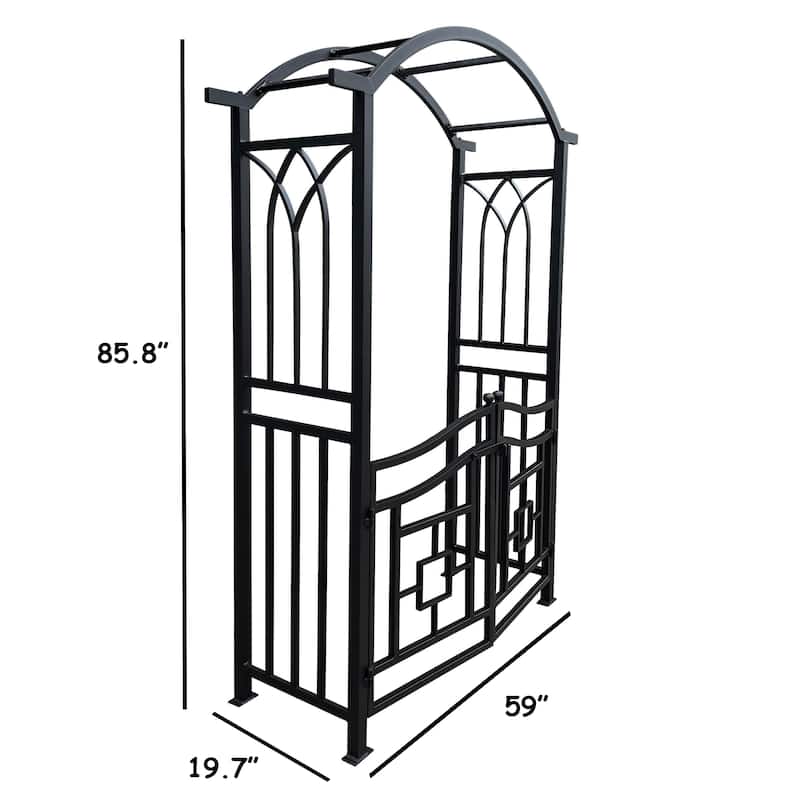 Aluminum Garden Arch with Gate