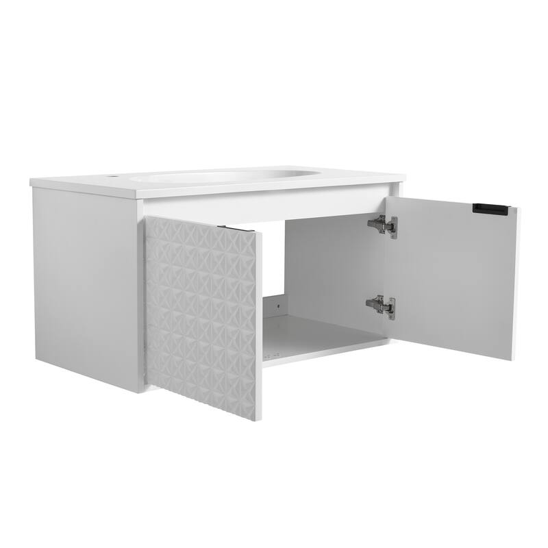 Topcraft Wall-Mounted Bathroom Vanity With Sink