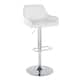 Option White Faux Leather/Chrome Metal