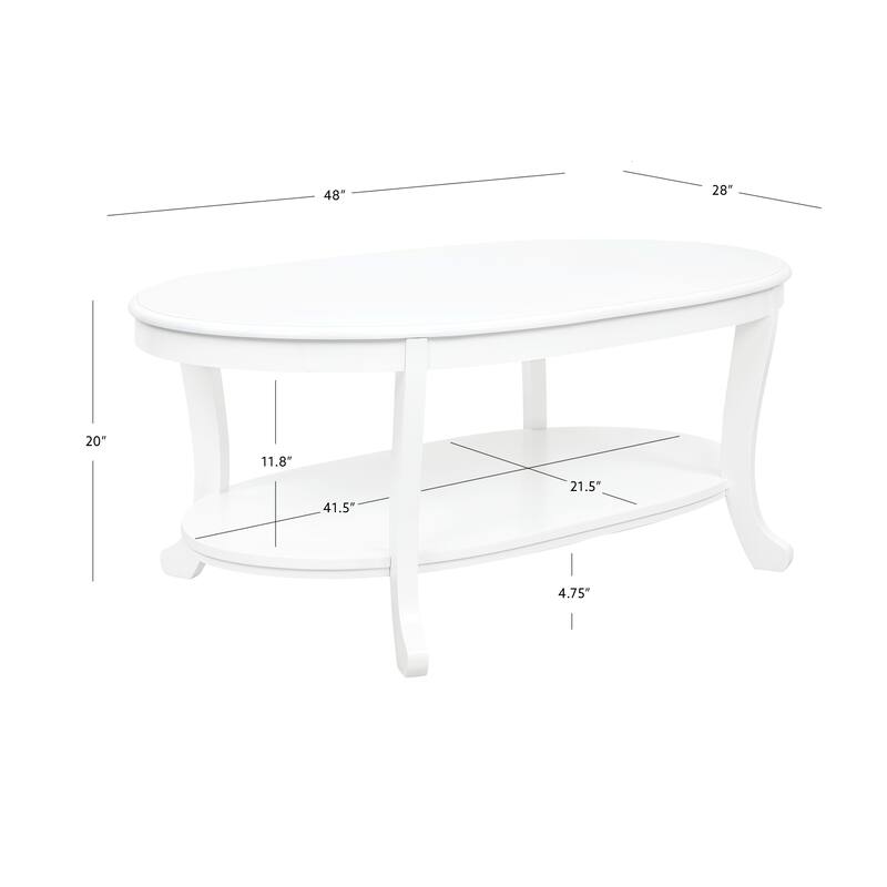 Modena Rusitc White Wood Coffee Table