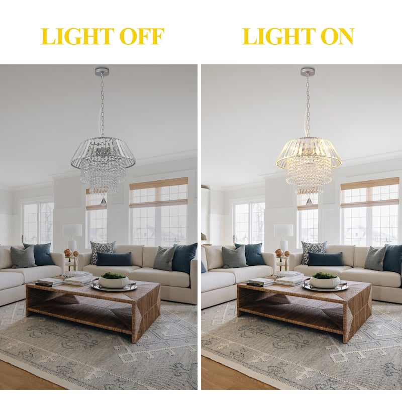 Oaks Aura Exquisite Chandelier,3 Lights Pendant Light,Modern Bohemian Chic Hanging Lamp,Height Adjustable for Living Room,Office