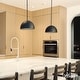 preview thumbnail 2 of 5, Hunter Erling 1-Light Medium Pendant - Kitchen, Dining Room, Entry - Modern, Transitional