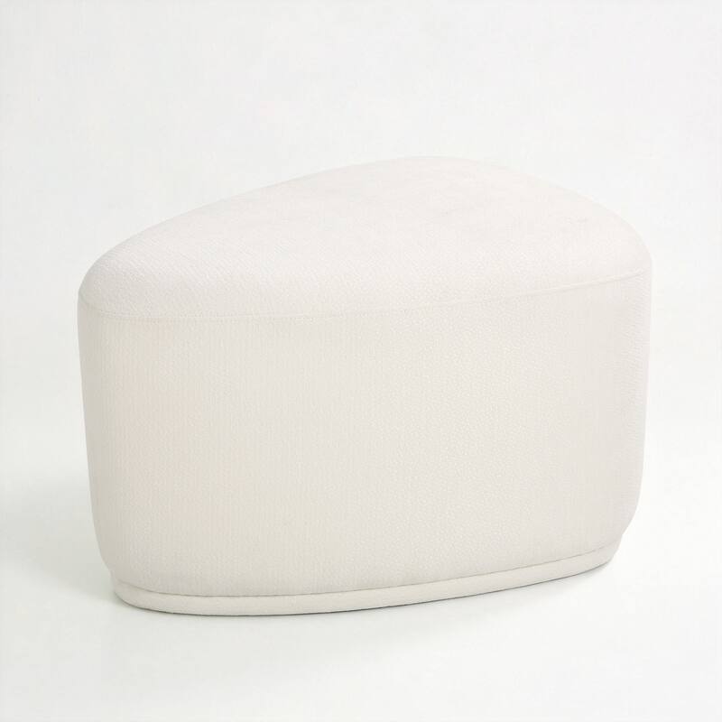 Leon 26" & 43" W Chenille Triangle Cocktail Ottoman Set