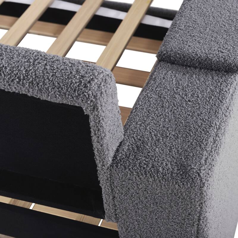Sofa bed with storage arms, trundle bed and Bluetooth stereo