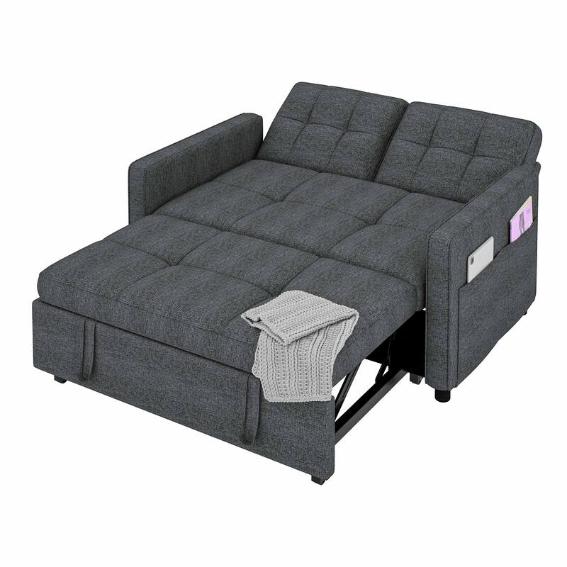 Moasis 3 IN 1 Sleeper Sofa Bed, Pull Out Chair Sofa - Gray