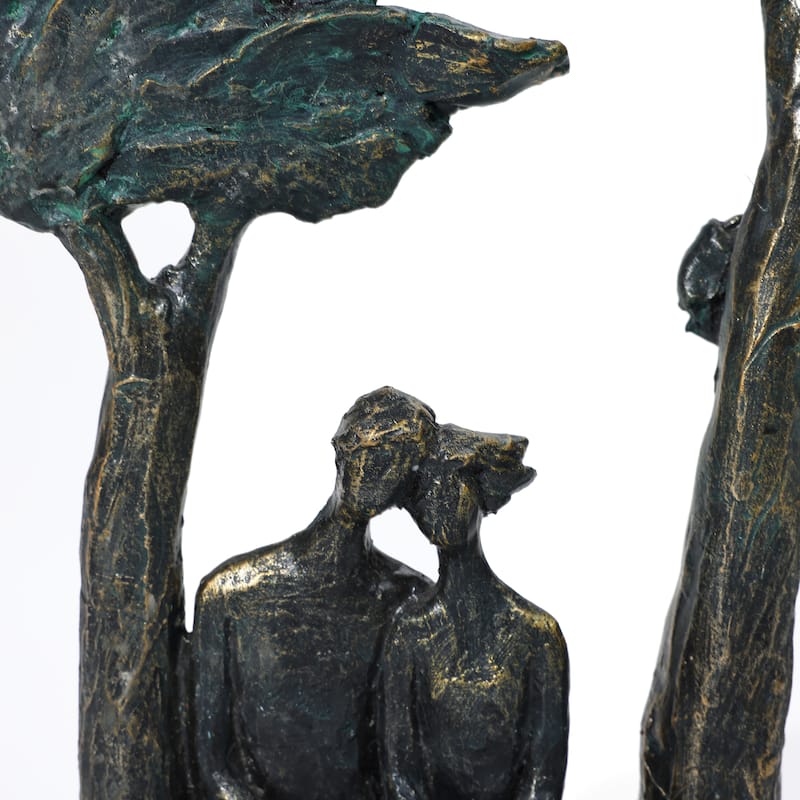 Resin Couple Love in the Park Statue Tabletop Decor