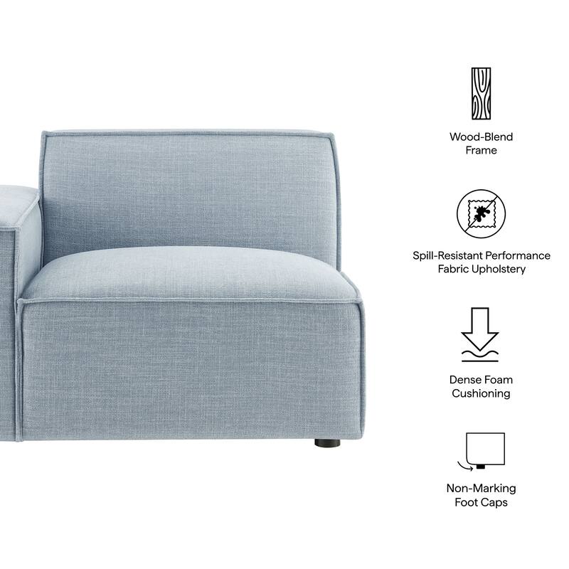 Restore Performance Fabric Upholstered Left-Facing Modular Lounge Chair