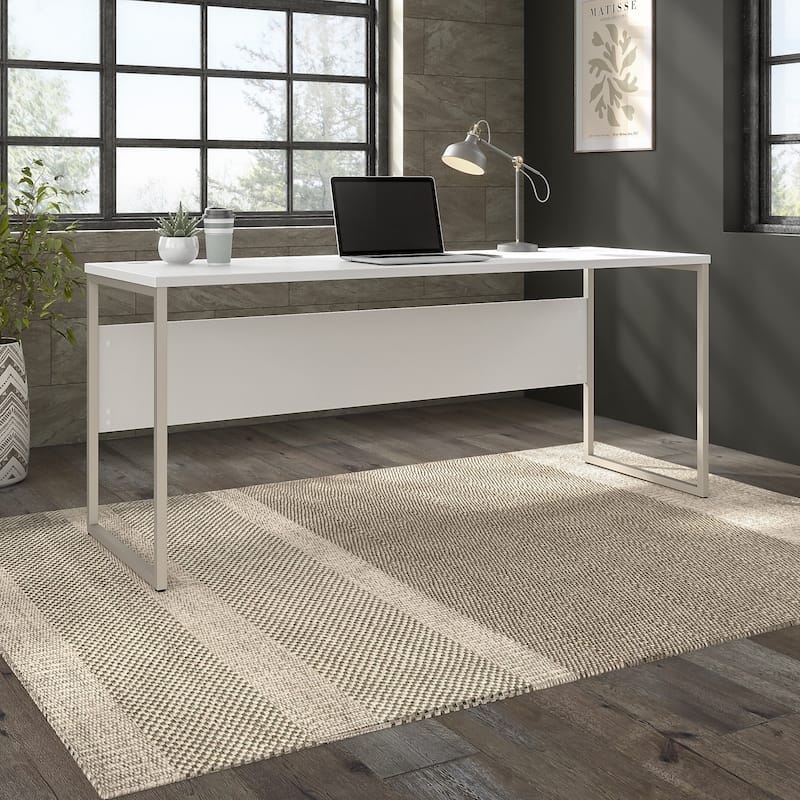 Hybrid 72W x 24D Computer Table Desk by Bush Business Furniture - White