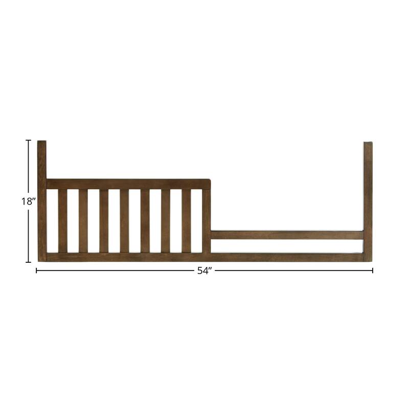 Dovetail Contemporary Wood Toddler guardrail, Graphite Gray