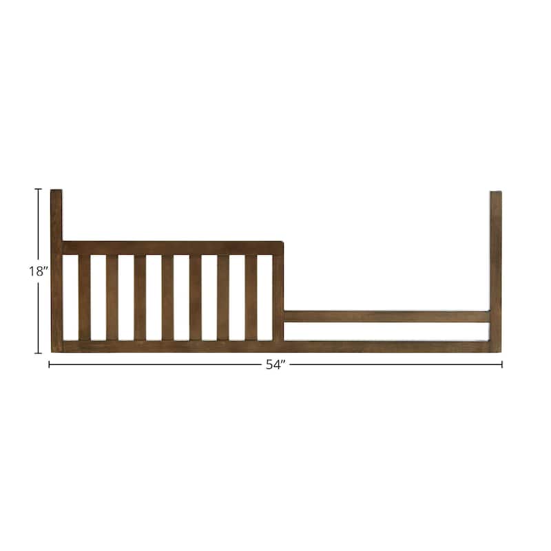 Dovetail Contemporary Wood Toddler guardrail, Graphite Gray - Bed Bath ...